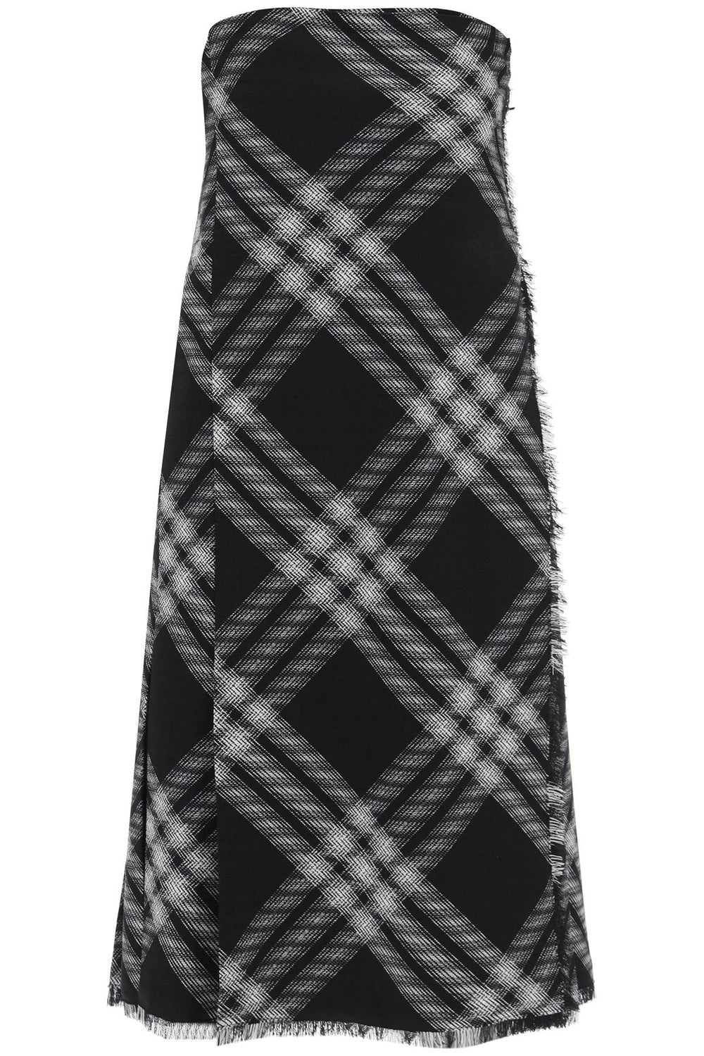 Burberry Check Strapless Midi Dress