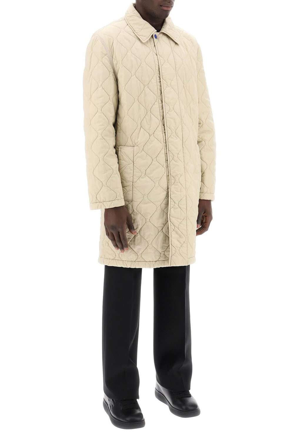 Burberry Quilted Nylon Midi Car Coat