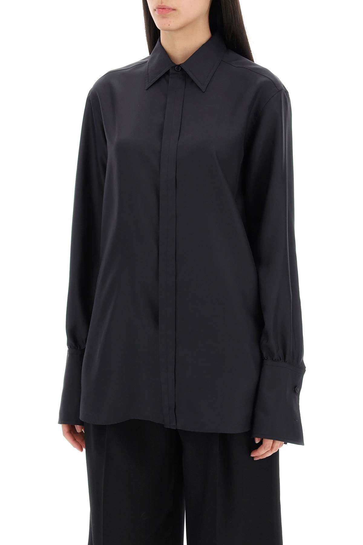 Burberry Long-Sleeved Silk Shirt