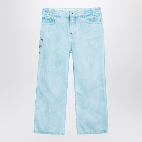 Burberry Light Blue Denim Jeans With EKD