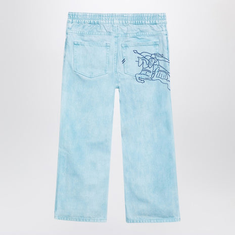 Burberry Light Blue Denim Jeans With EKD