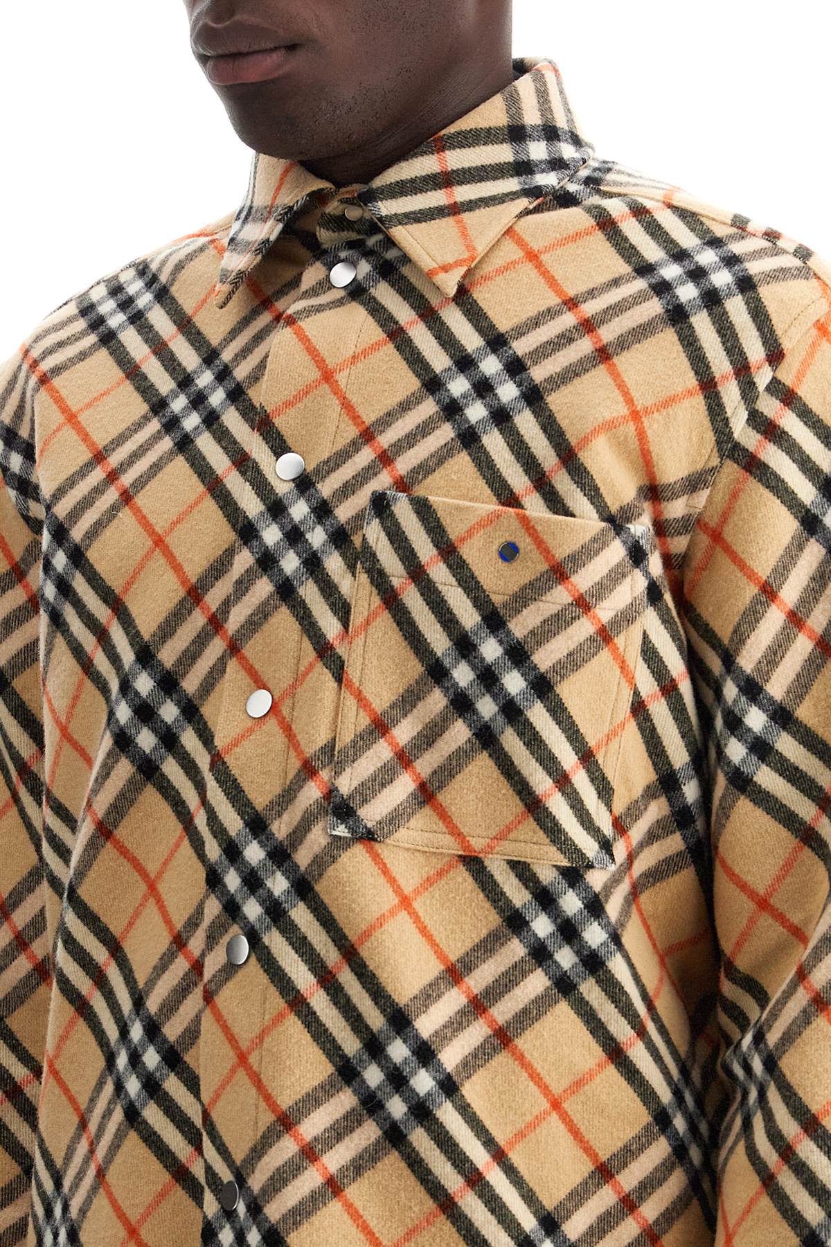 Burberry Check Wool Flannel Overshirt