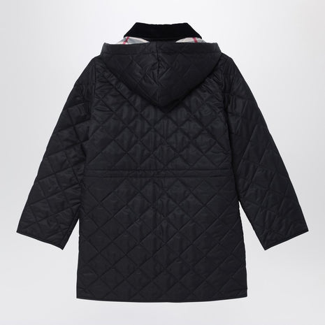 Burberry Black Quilted Jacket With Hood
