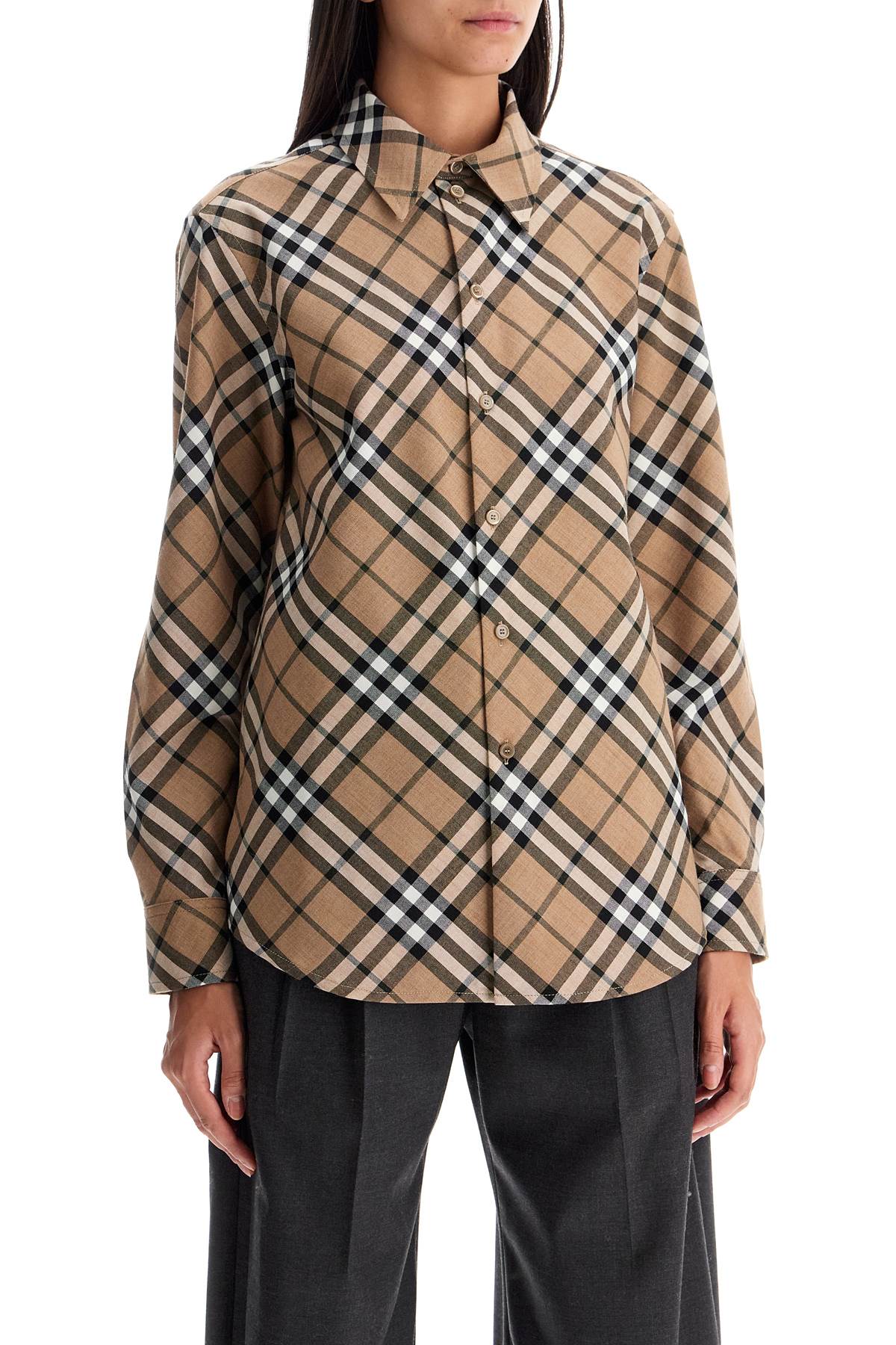 Burberry Check Wool Blend Shirt