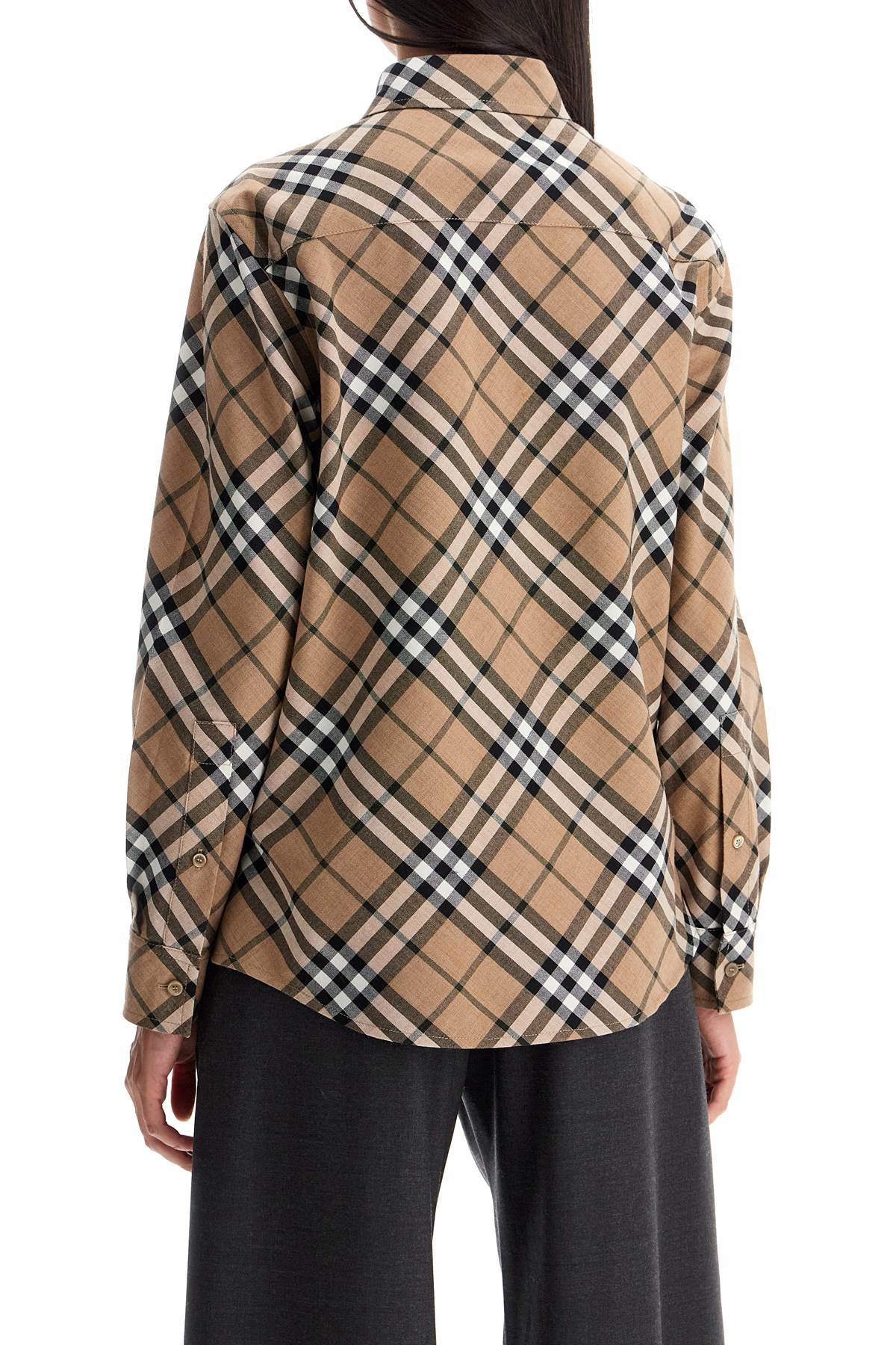 Burberry Check Wool Blend Shirt