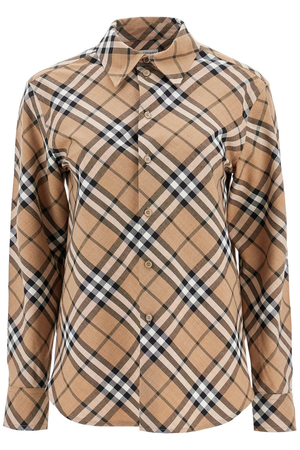 Burberry Check Wool Blend Shirt