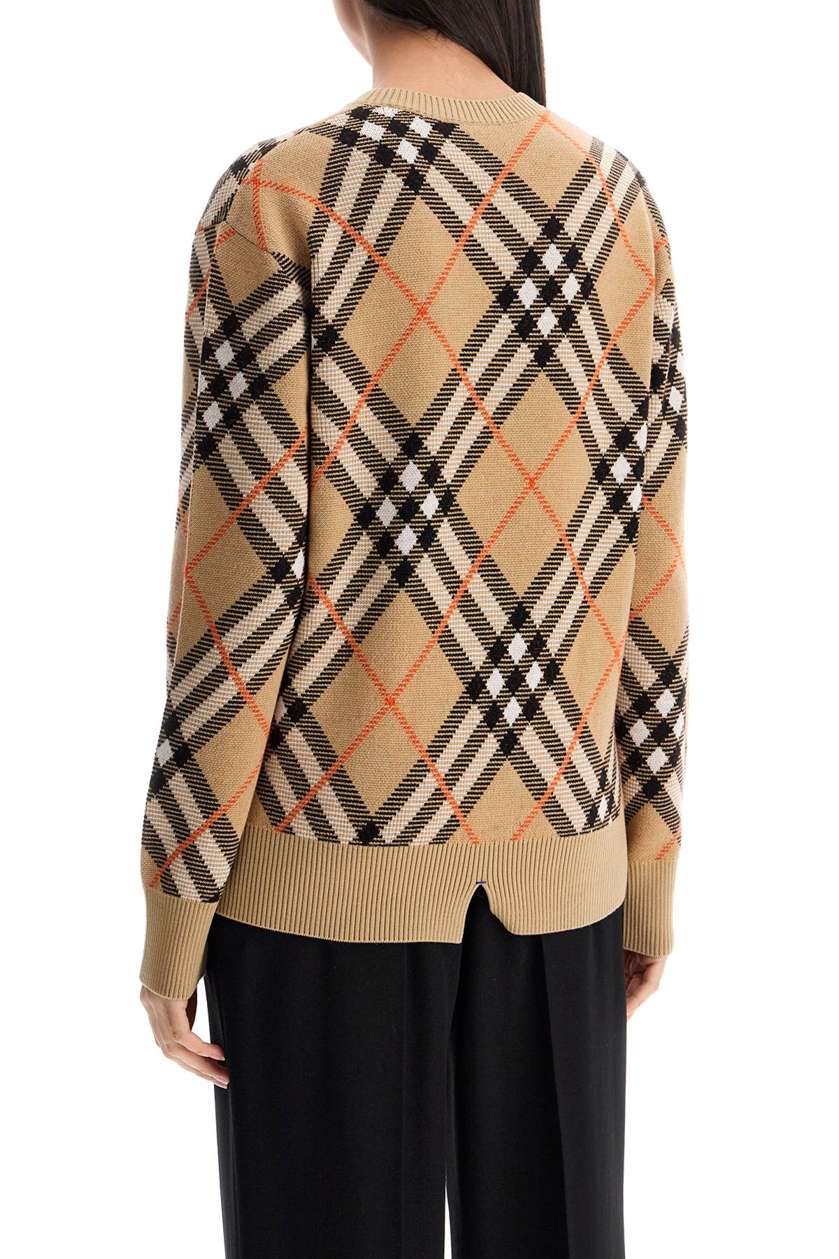 Burberry Check Wool Pullover Sweater