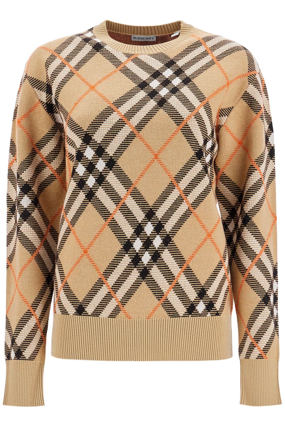 Burberry Check Wool Pullover Sweater