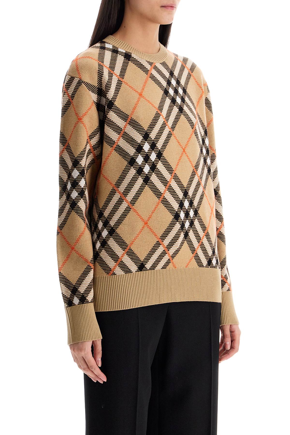 Burberry Check Wool Pullover Sweater