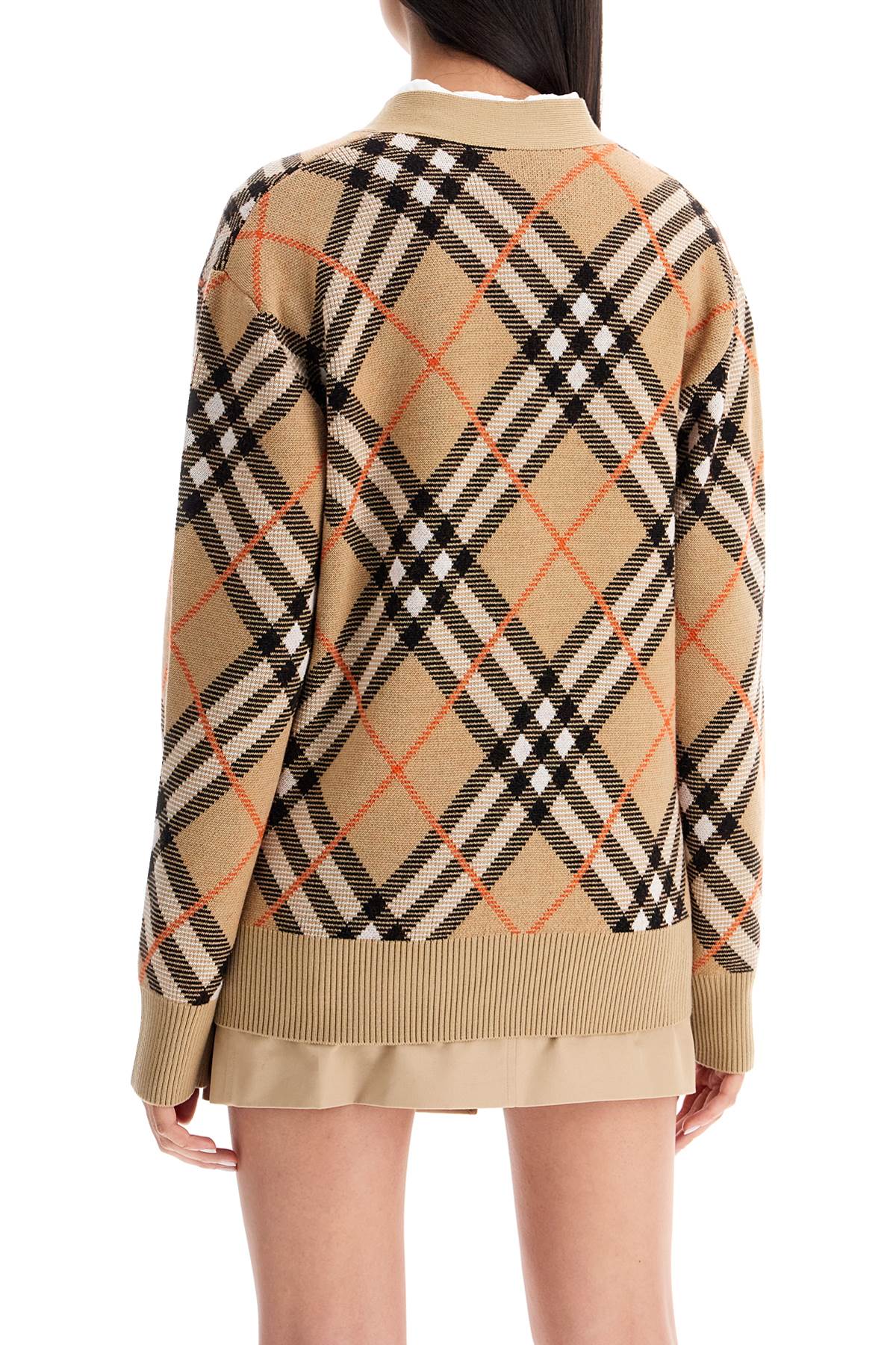 Burberry Oversized Tartan Cardigan