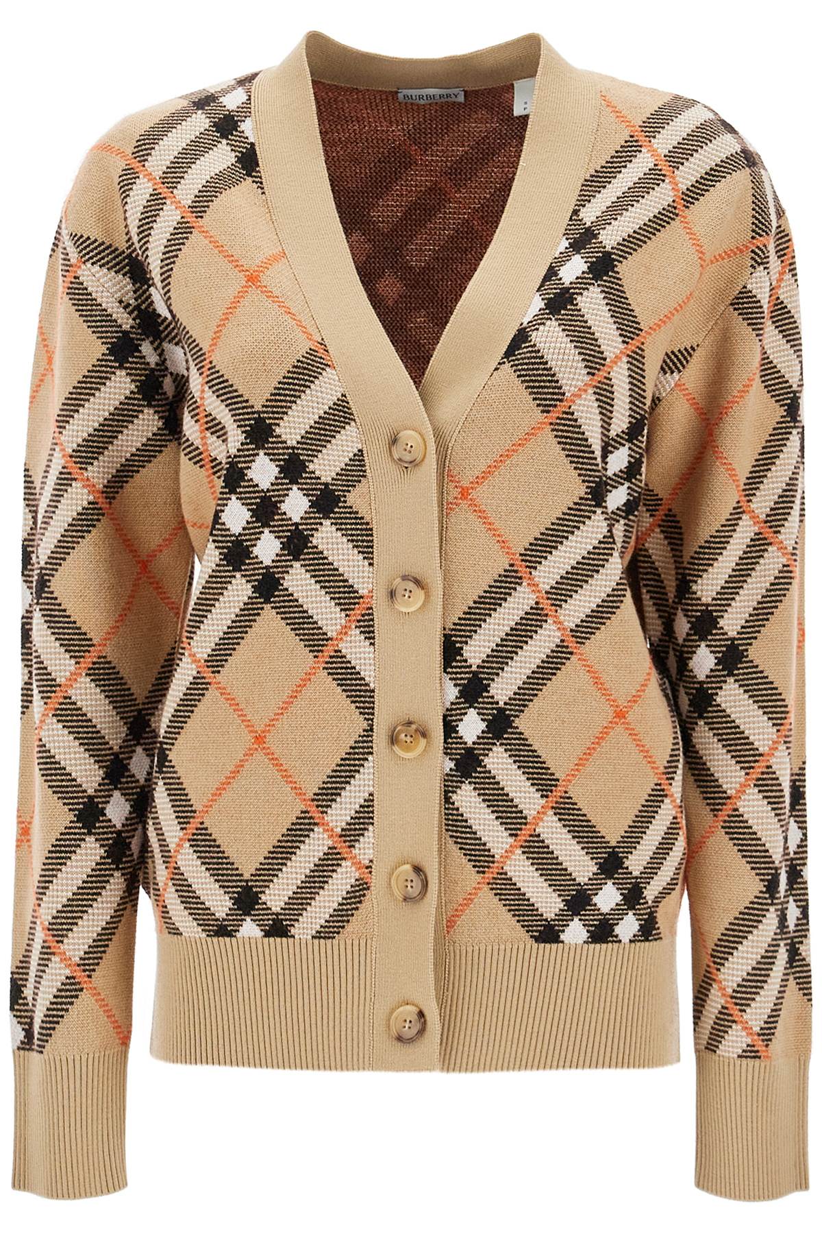 Burberry Oversized Tartan Cardigan