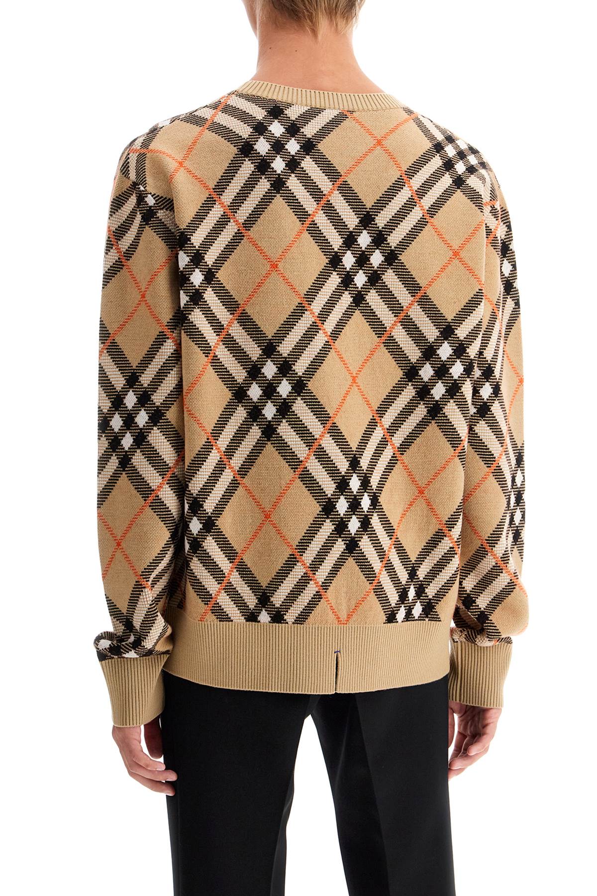 Burberry Check Wool Mohair Blend Sweater