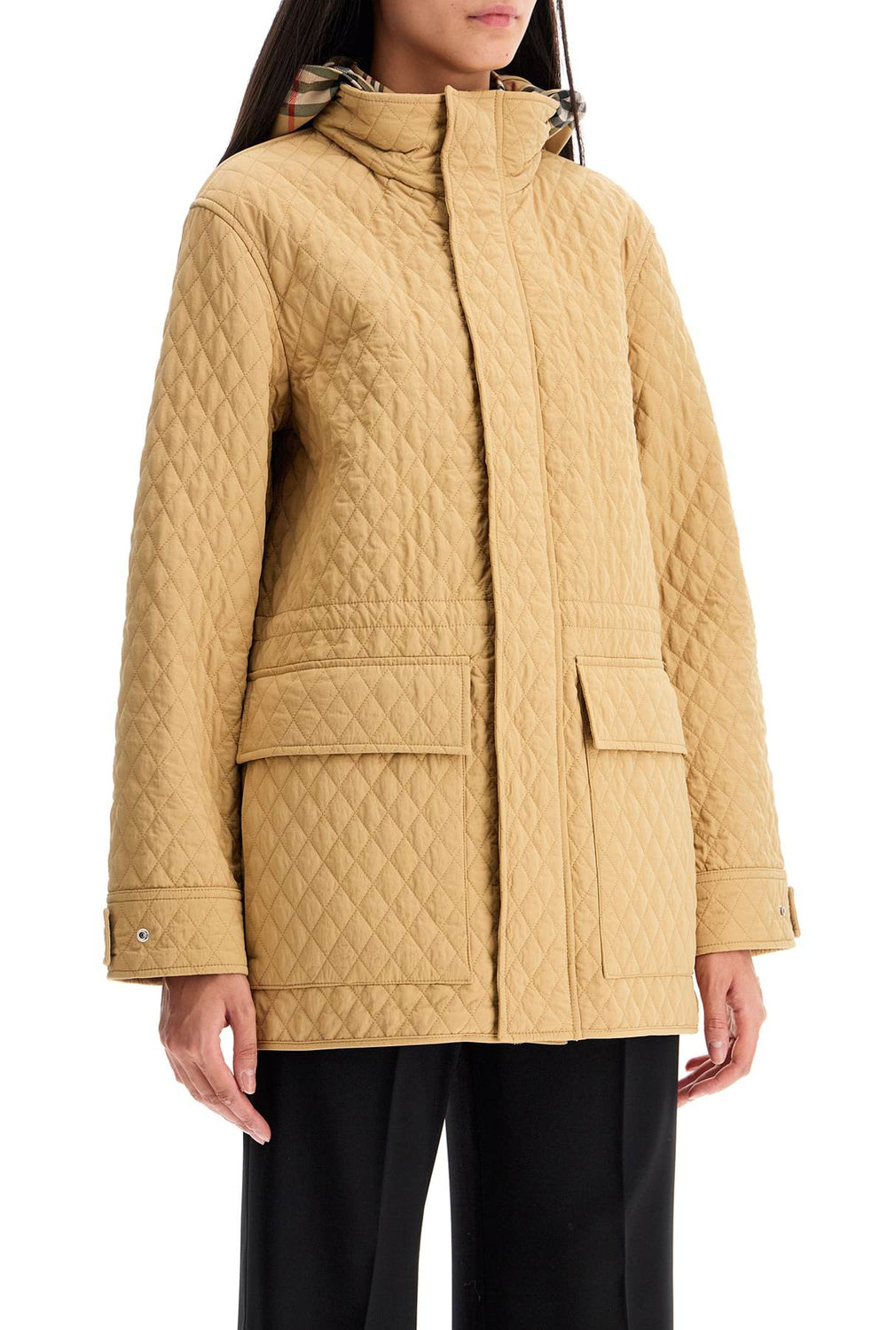 Burberry Hooded Quilted Nylon Jacket