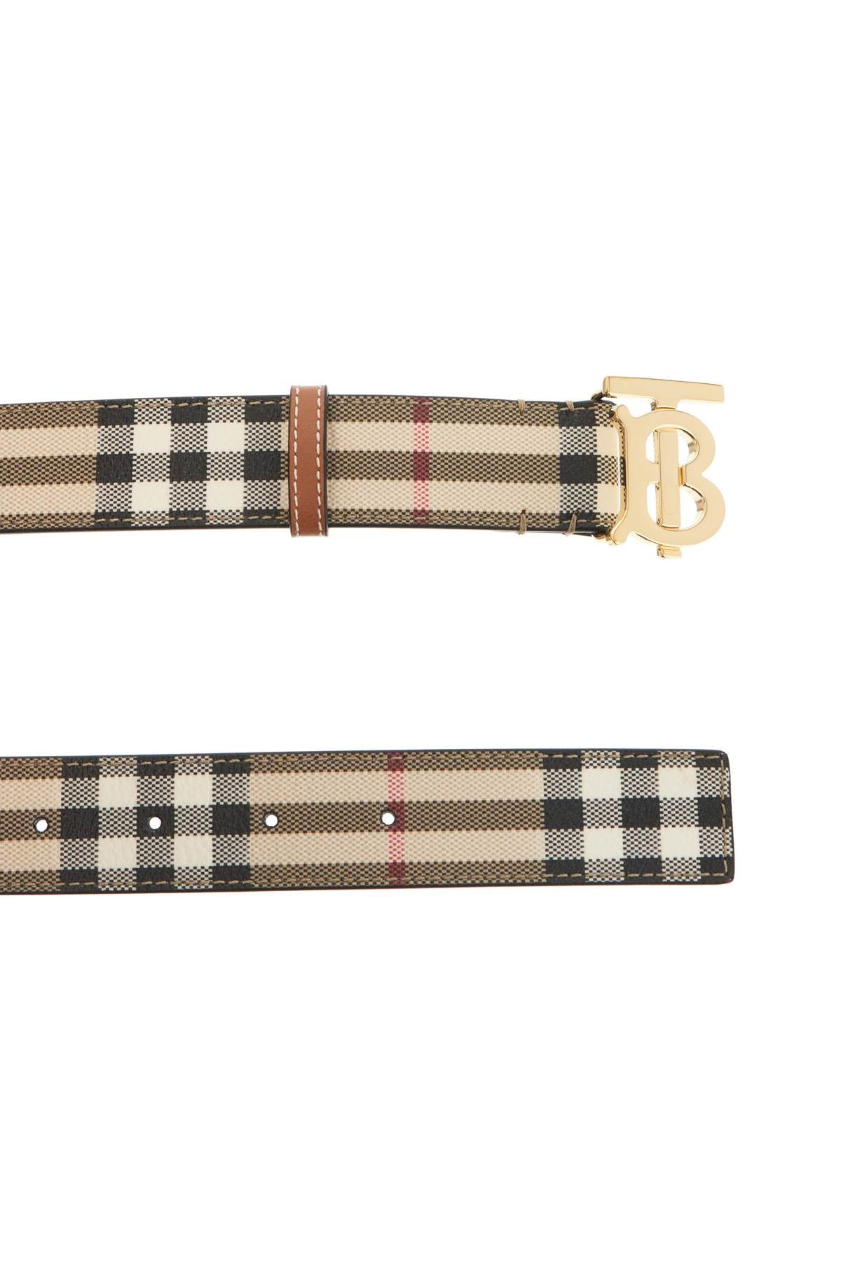 Burberry Check TB Logo Belt