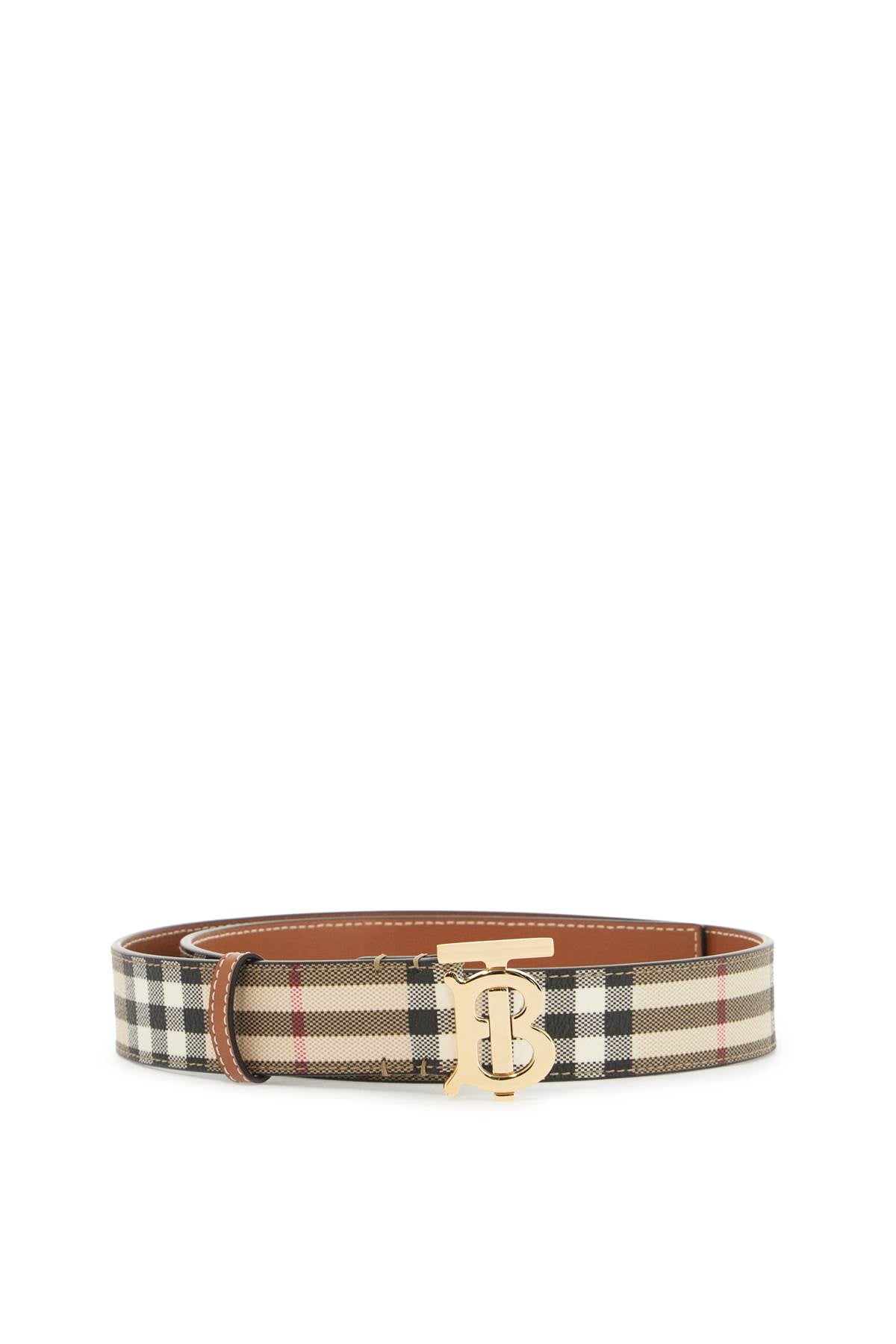 Burberry Check TB Logo Belt