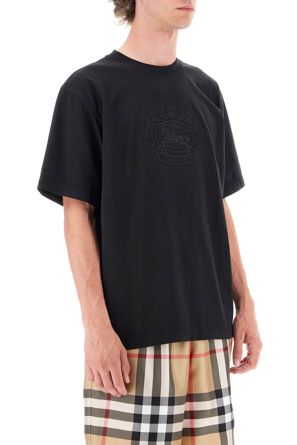 Burberry EKD Embroidered Cotton T-Shirt