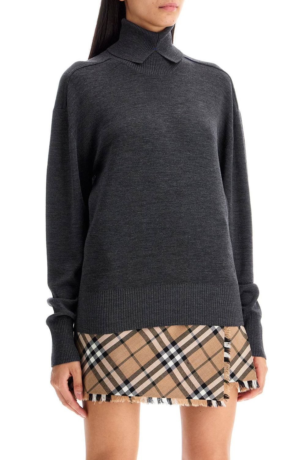 Burberry High Neck Wool Sweater