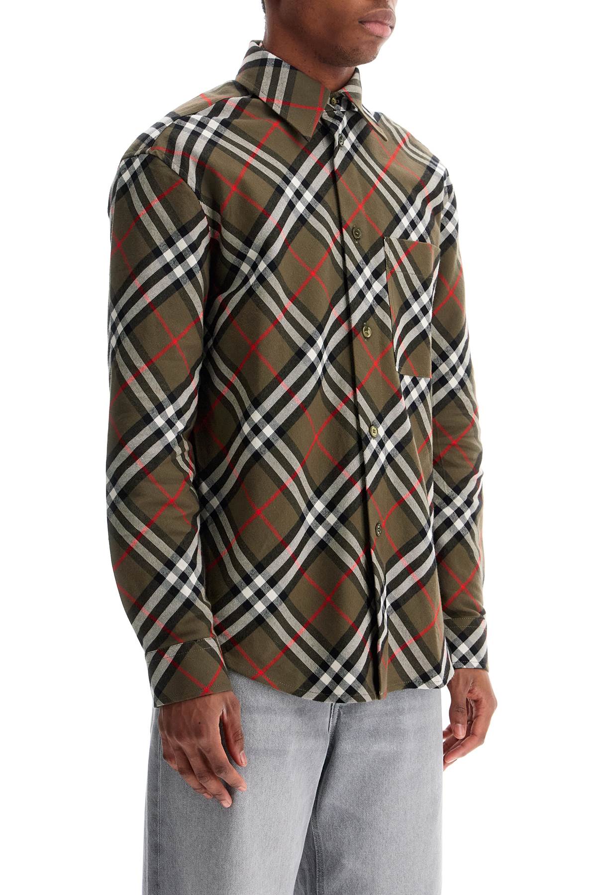 Burberry Check Cotton Flannel Shirt