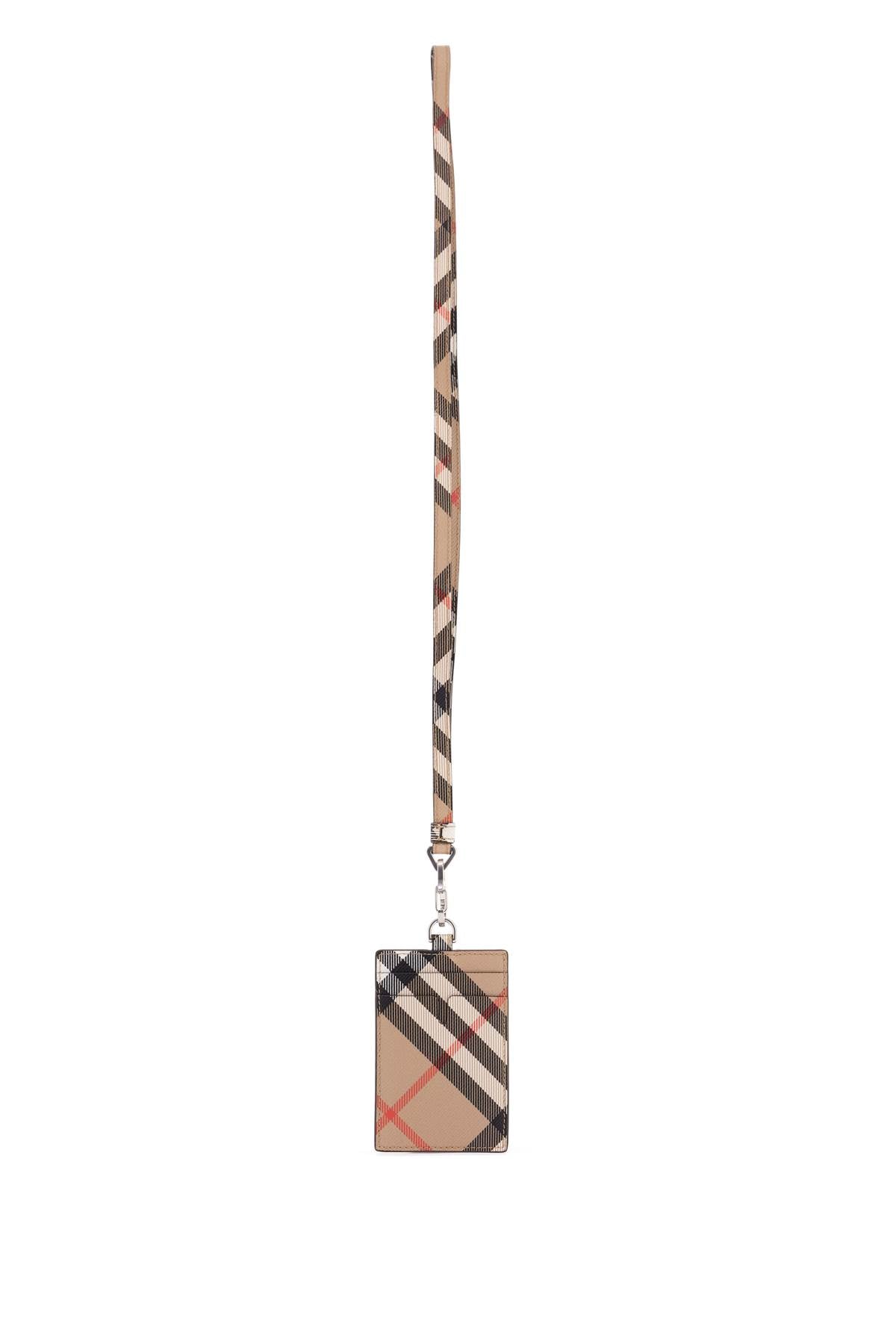 Burberry Check Lanyard Card Holder