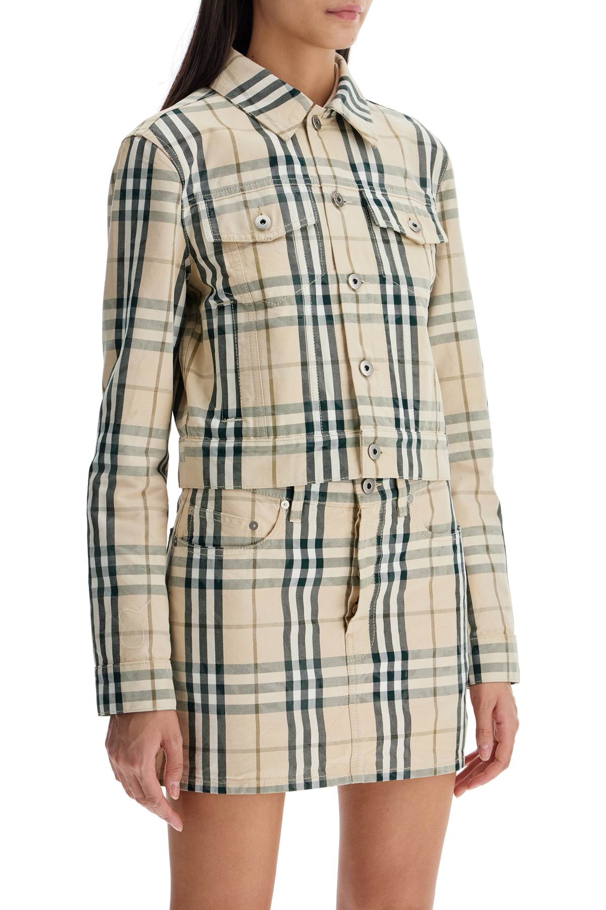 Burberry Check Cropped Jacket