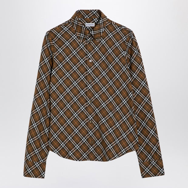 Burberry Oxid-coloured Check Cotton Shirt