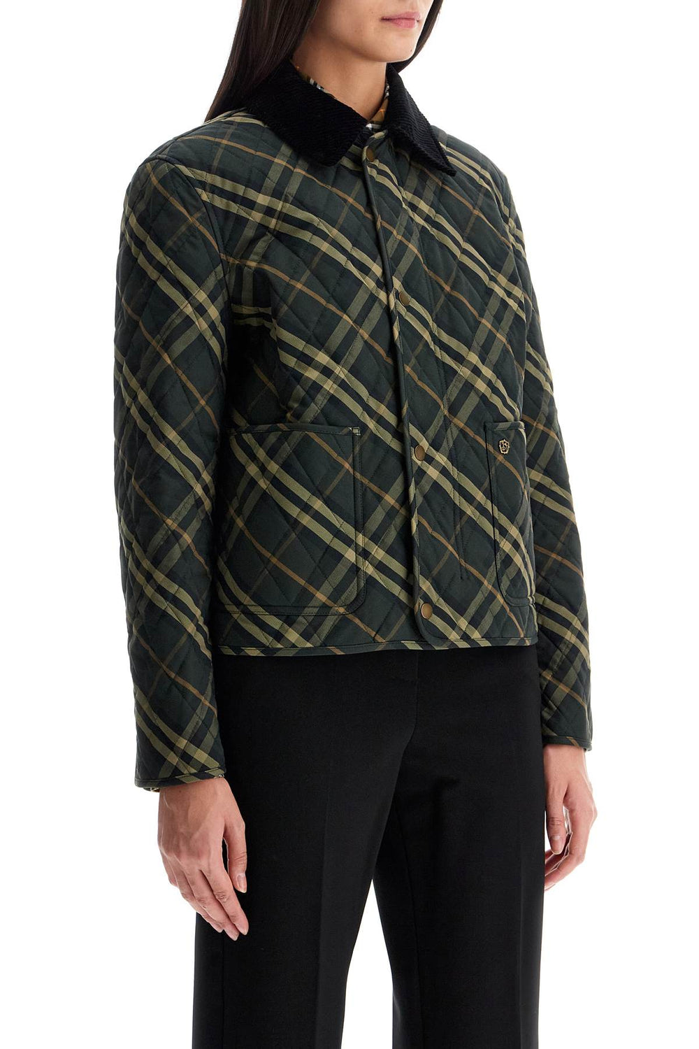 Burberry Cropped Check Barn Jacket