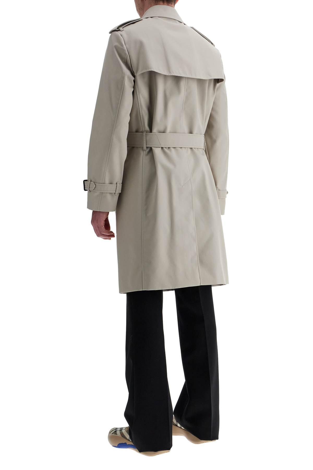 Burberry Light Beige Polyester And Cotton Trench Coat