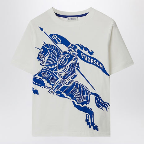 Burberry White Cotton T-shirt With EKD