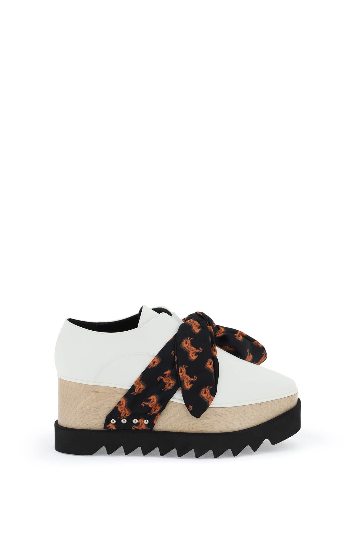 Stella McCartney Platform Elyse Loafers With Printed Band