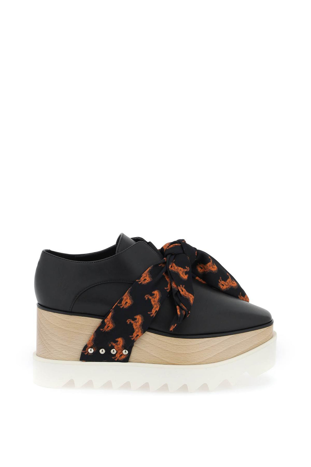 Stella McCartney Platform Elyse Loafers With Printed Band