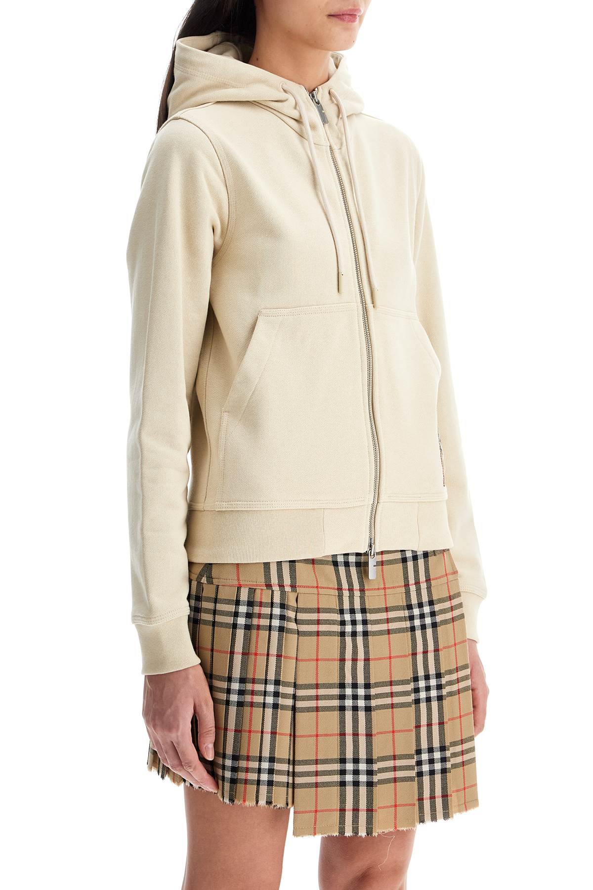 Burberry Hooded Full Zip Sweatshirt