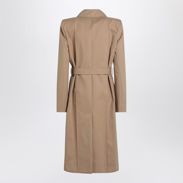 Alexander McQueen Beige Trench Coat With Belt