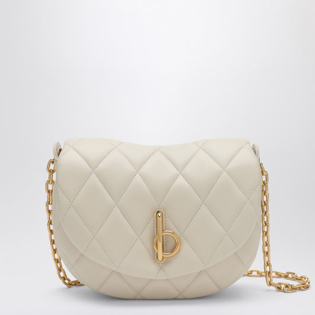 Burberry Ivory Quilted Rocking Horse Crossbody Bag