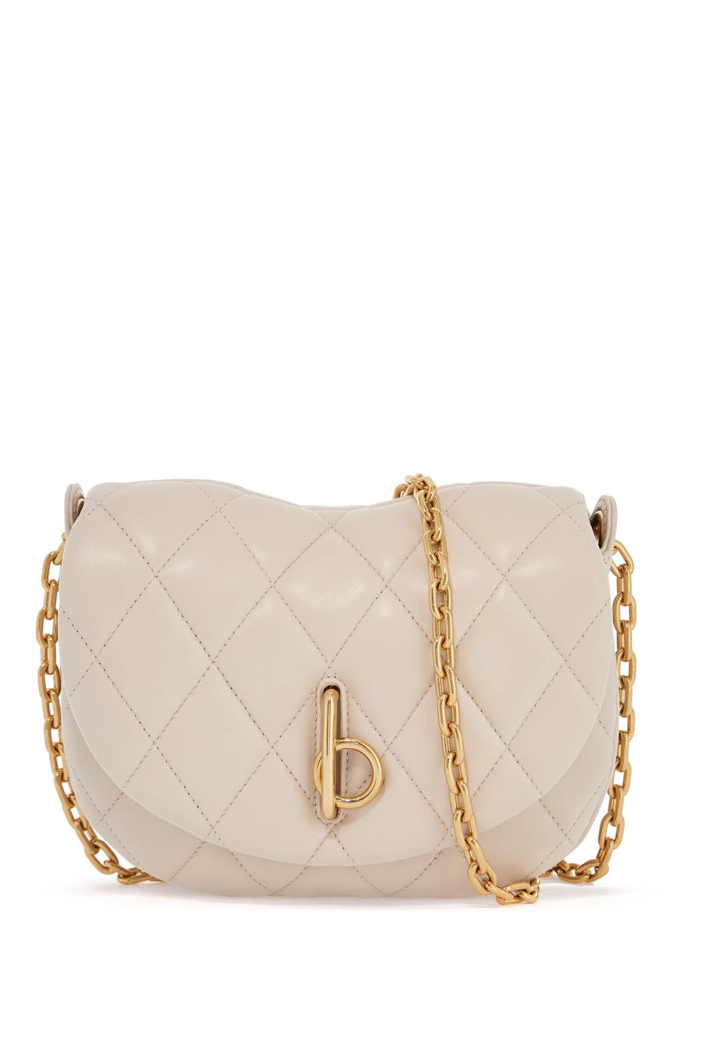 Burberry Small Beige Quilted Leather Bag