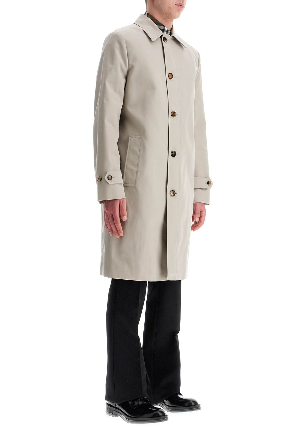 Burberry Cotton Blend Car Coat