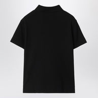 Burberry Kids' Black Cotton Piqué Polo Shirt