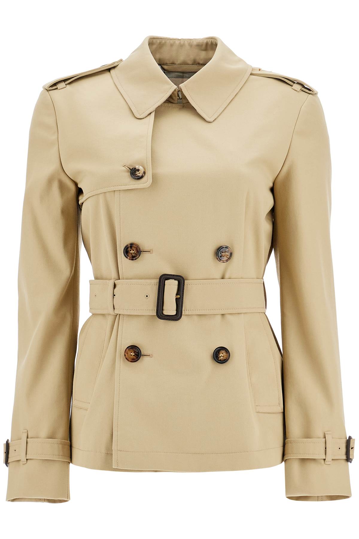 Burberry Short Trench Coat With Belt