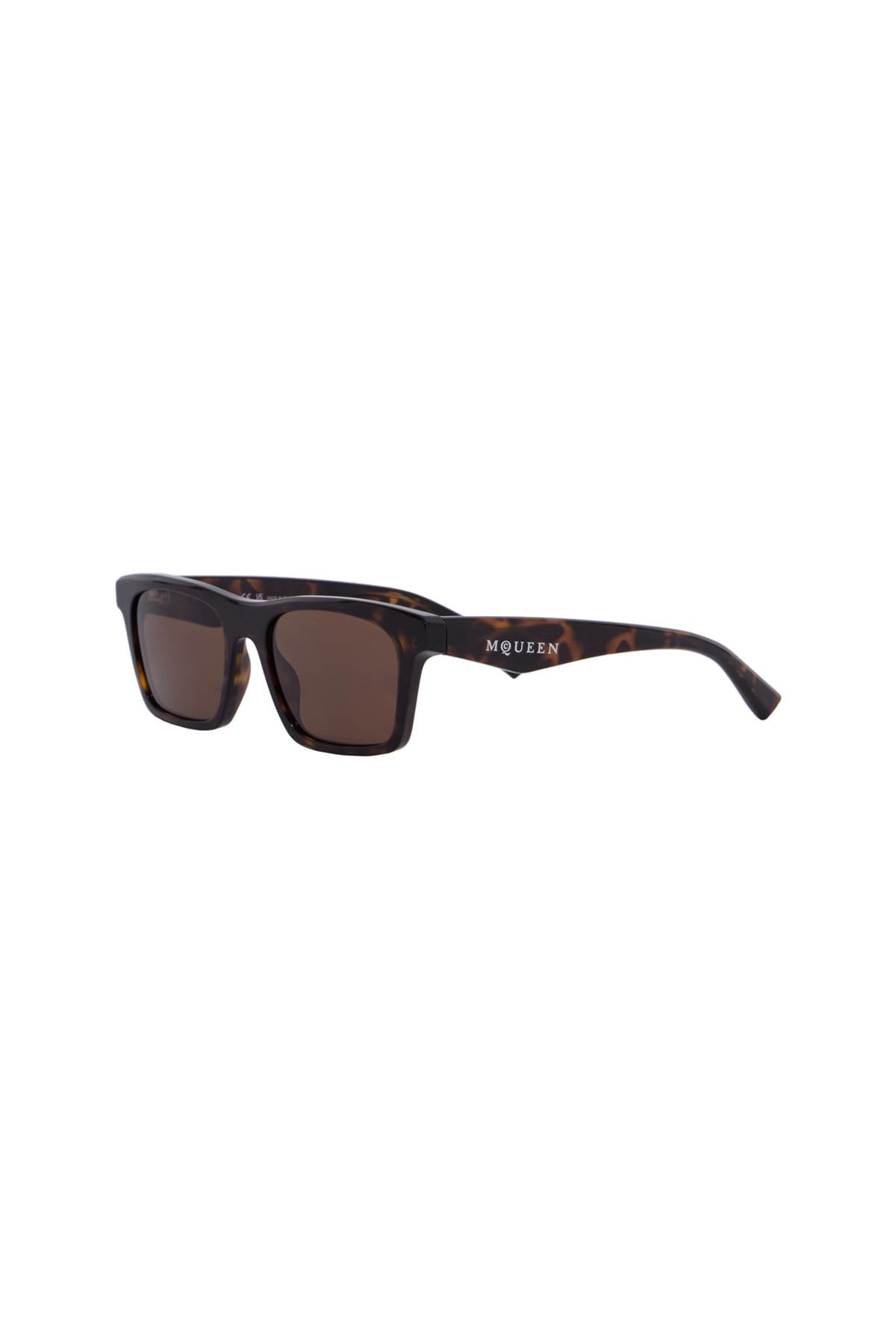 Alexander Mcqueen Rectangular Tortoiseshell Sunglasses