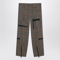 Burberry Cargo Pants Check Pattern In Silk Blend