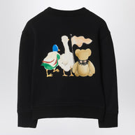 Burberry Kids' Black Sweatshirt With Thomas Bear And Friends