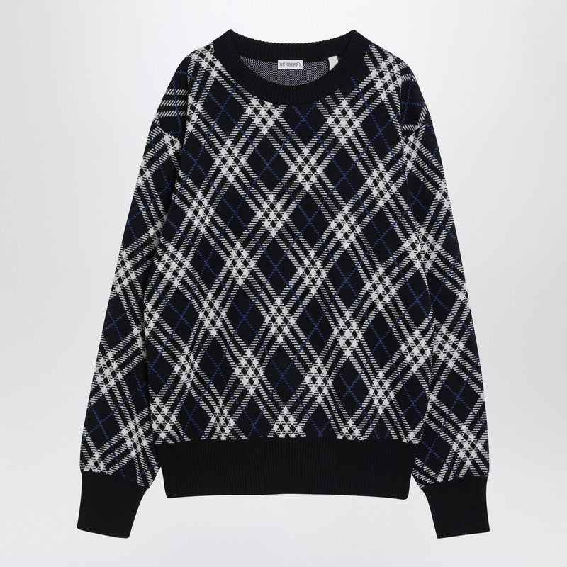 Burberry Check-pattern Wool Blend Sweater