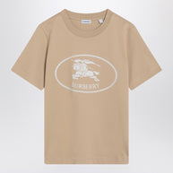 Burberry Light Beige T-shirt With Equestrian Knight Design