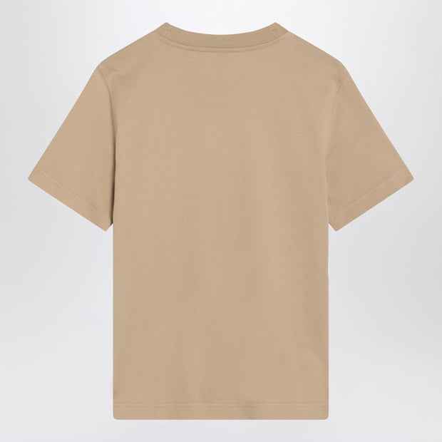 Burberry Light Beige T-shirt With Equestrian Knight Design