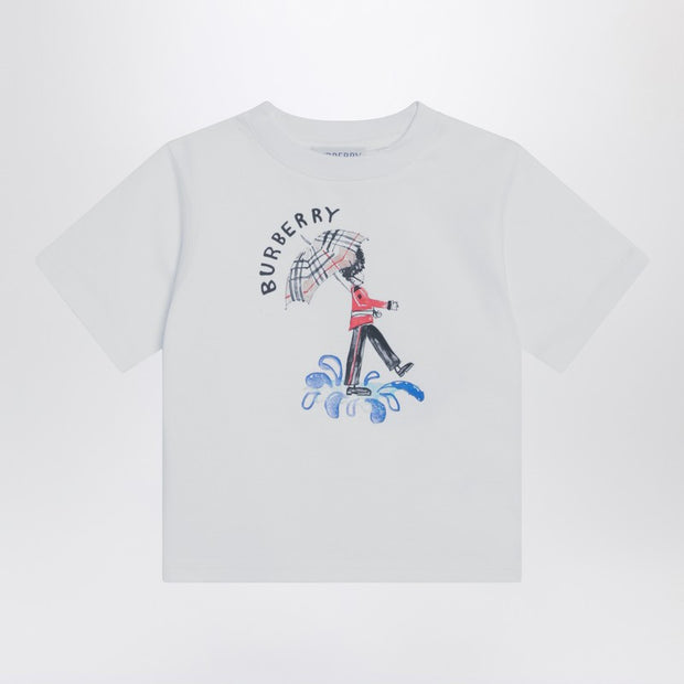 Burberry Kids' White T-shirt With Logo Print