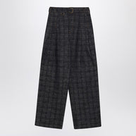 Burberry Indigo Jeans In Check Pattern Denim