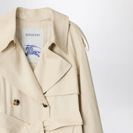 Burberry Light Beige Cotton Fitzrovia Trench Coat