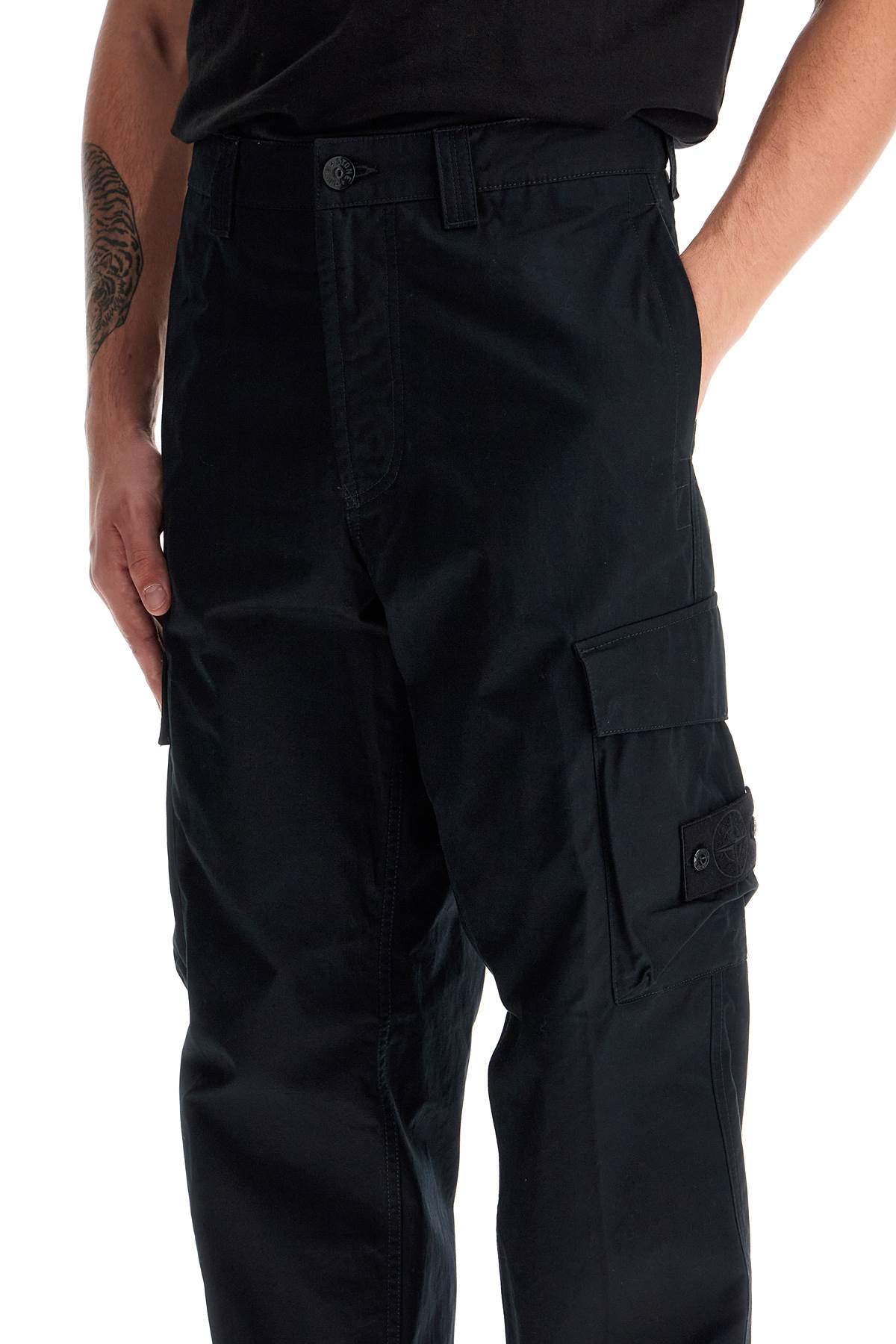 Stone Island Cotton Ghost Cargo Pants For Men