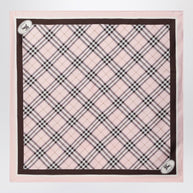 Burberry Silk Scarf Check Pink