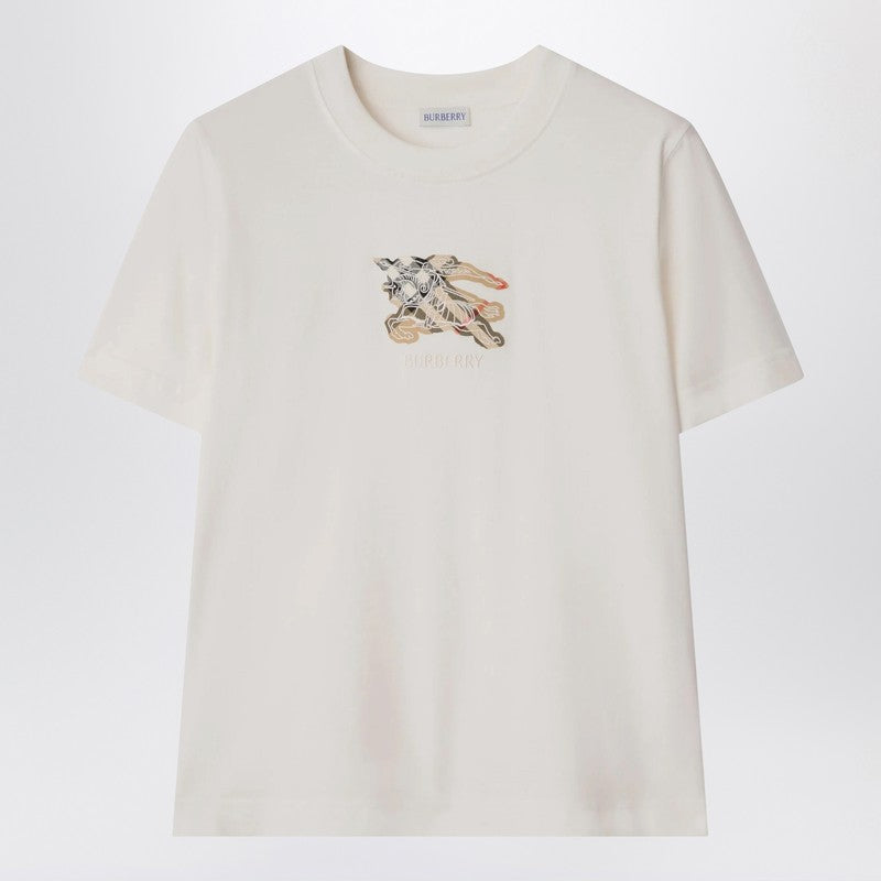 Burberry White T-shirt With EKD