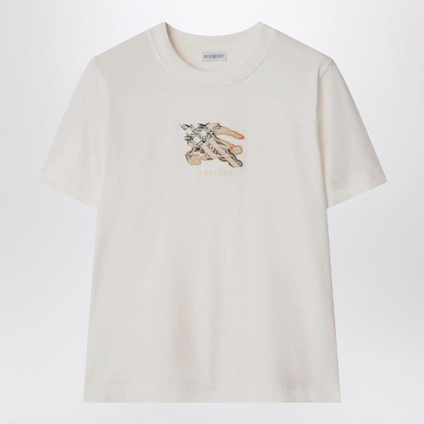Burberry White T-shirt With EKD
